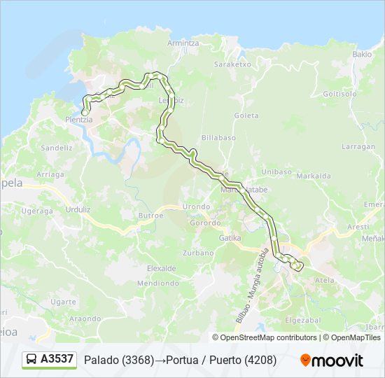 A3537 bus Line Map