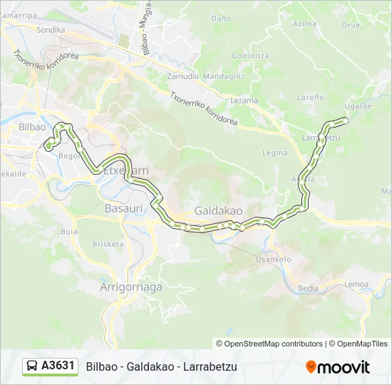 A3631 Bus Line Map