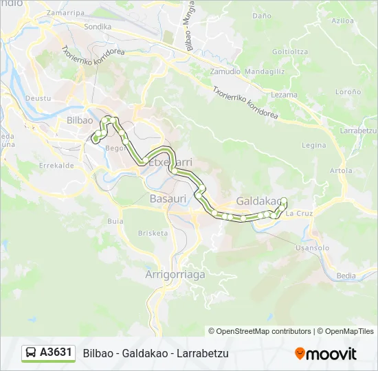 A3631 Bus Line Map