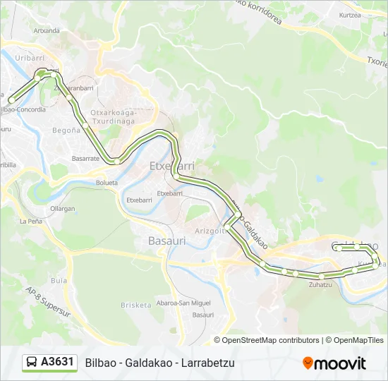 A3631 Bus Line Map