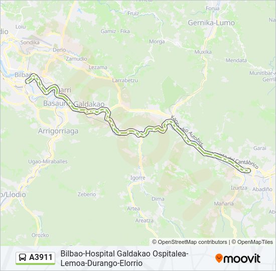 A3911 bus Line Map