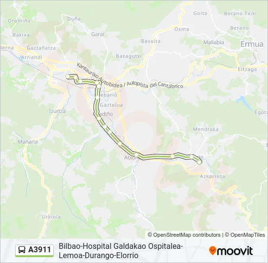 A3911 Bus Line Map