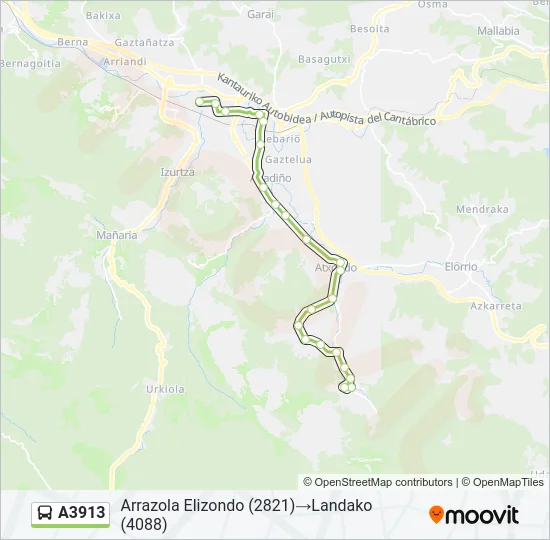 A3913 Bus Line Map