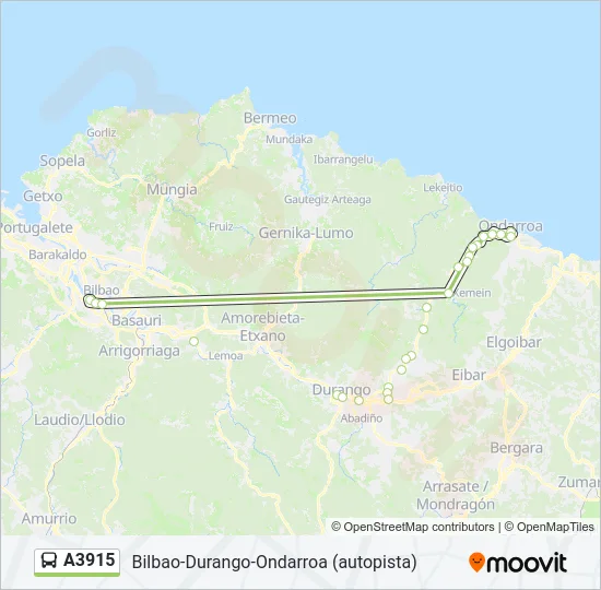 A3915 Bus Line Map