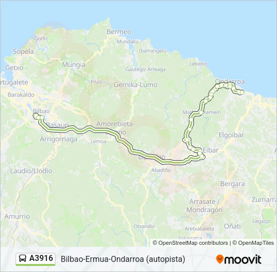 A3916 Bus Line Map