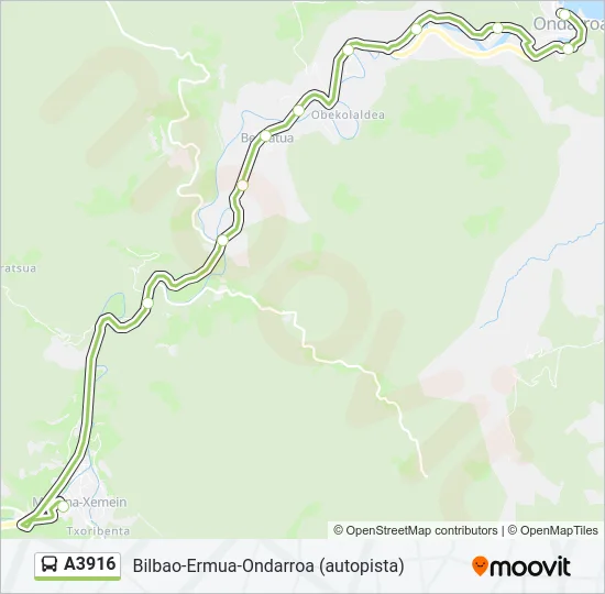 A3916 Bus Line Map