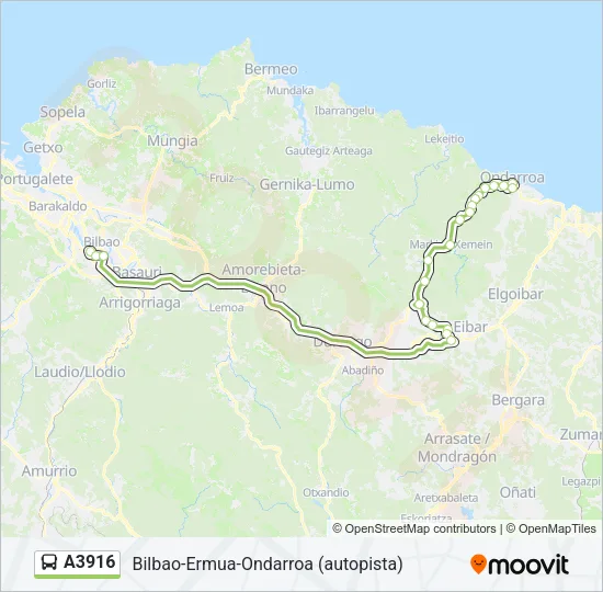A3916 Bus Line Map