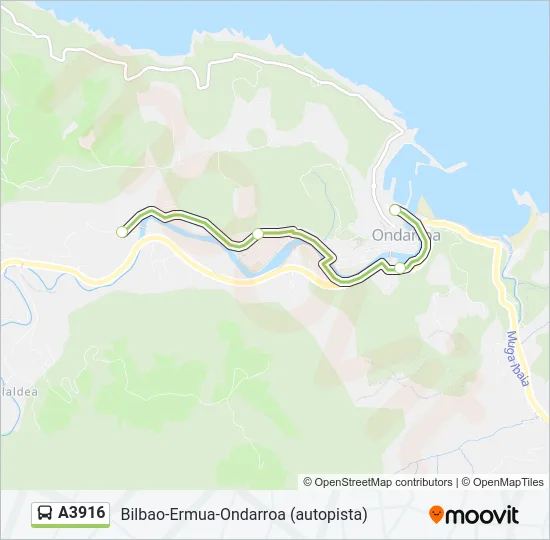 A3916 Bus Line Map
