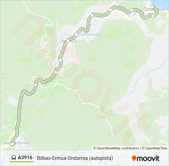 A3916 Bus Line Map