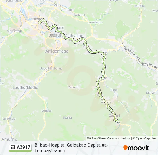 A3917 Bus Line Map