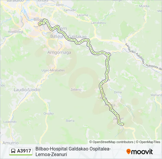 A3917 Bus Line Map