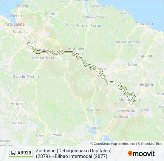 A3923 Bus Line Map