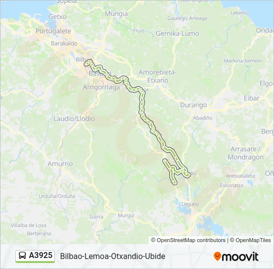 A3925 Bus Line Map