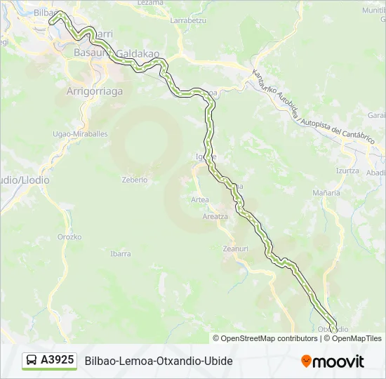 A3925 Bus Line Map