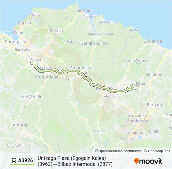 A3926 Bus Line Map