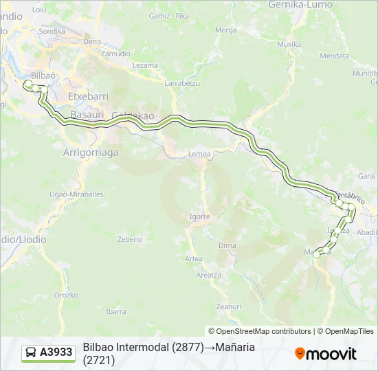 A3933 Bus Line Map