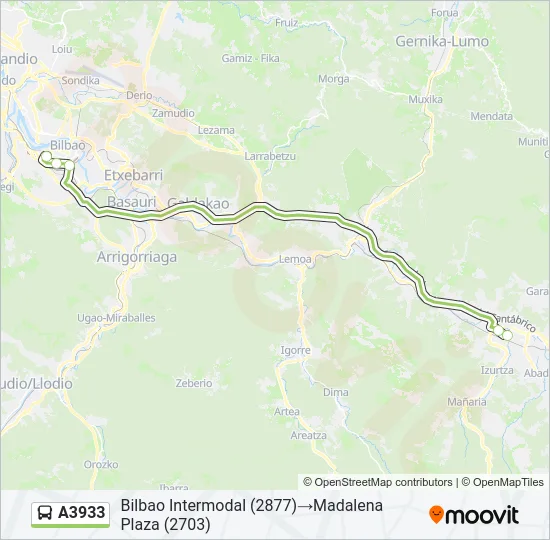 A3933 Bus Line Map