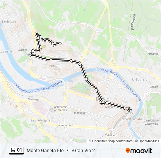 01 bus Line Map