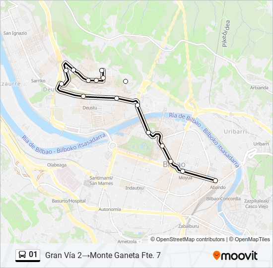 01 bus Line Map