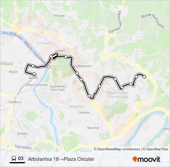 03 bus Mapa de línia