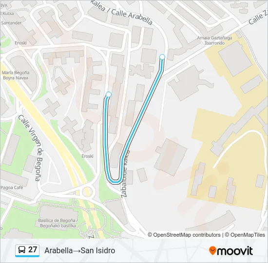 27 Bus Line Map