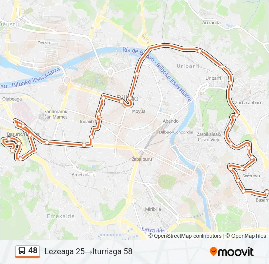 48 Bus Line Map