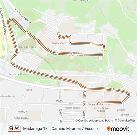 A6 Bus Line Map