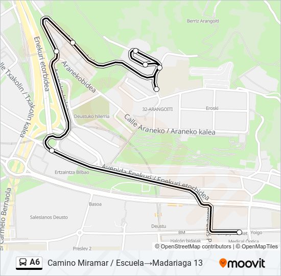 A6 bus Line Map