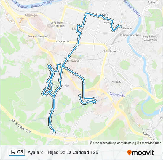G3 Bus Line Map