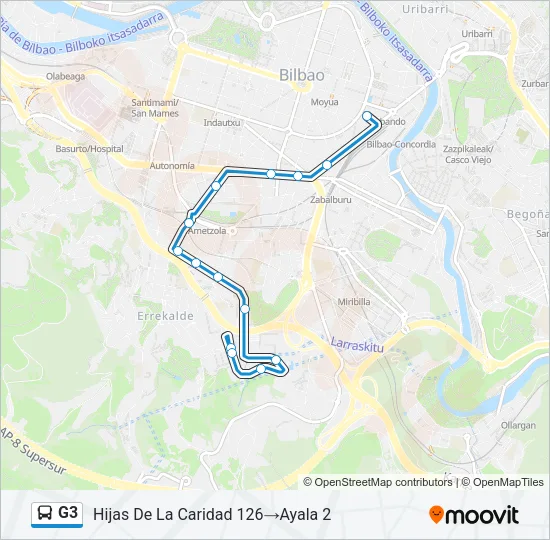 G3 Bus Line Map