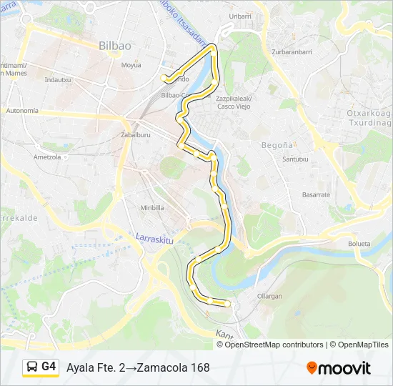 G4 Bus Line Map