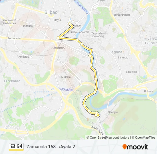 G4 Bus Line Map