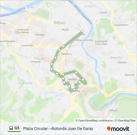 G5 Bus Line Map