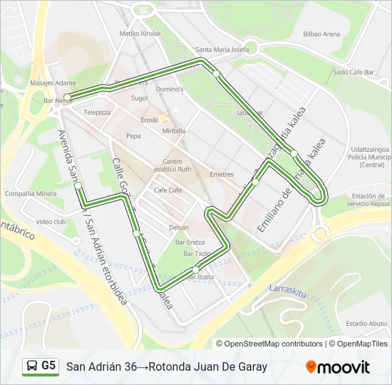 G5 Bus Line Map