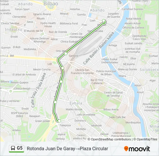 G5 Bus Line Map