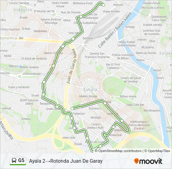G5 Bus Line Map