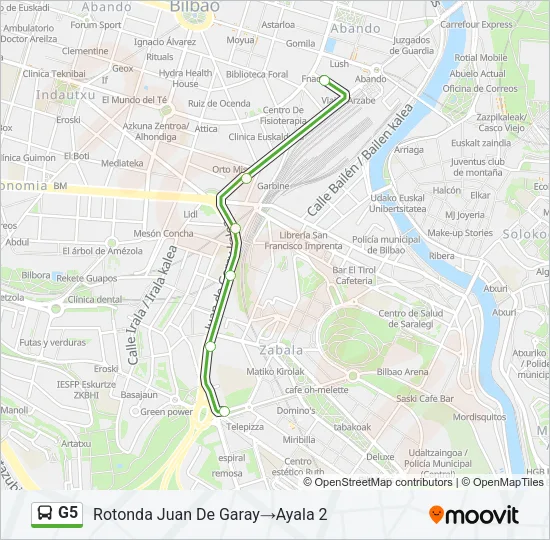 G5 Bus Line Map