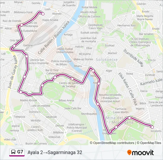 G7 Bus Line Map