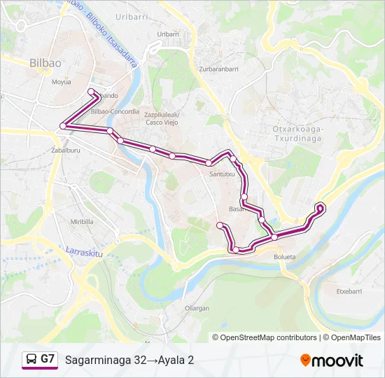 G7 Bus Line Map
