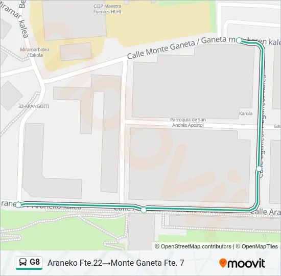 G8 Bus Line Map