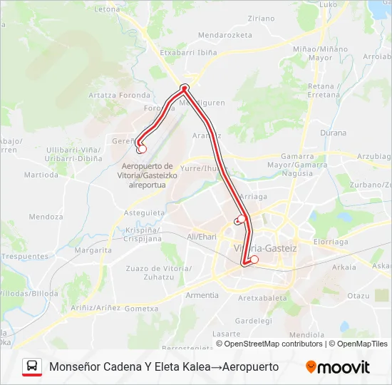 AEROPUERTO Bus Line Map