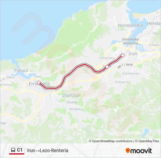 C1 Bus Line Map