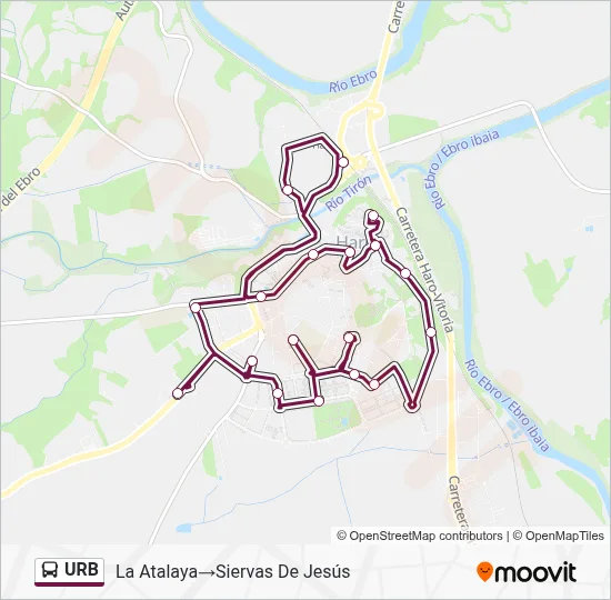 URB Bus Line Map