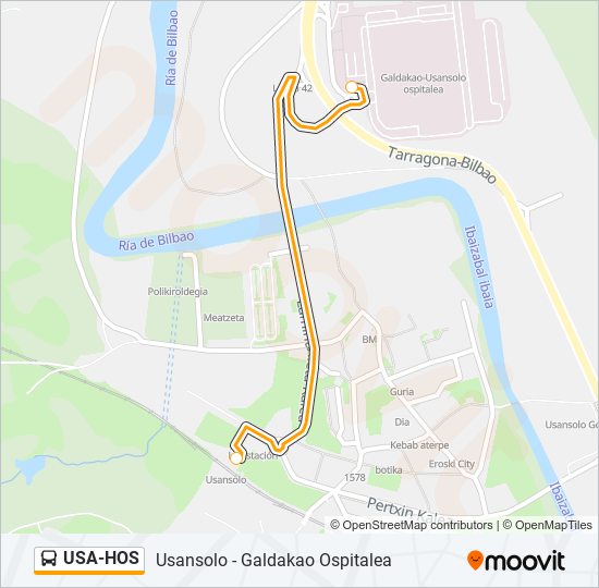 USA-HOS bus Line Map