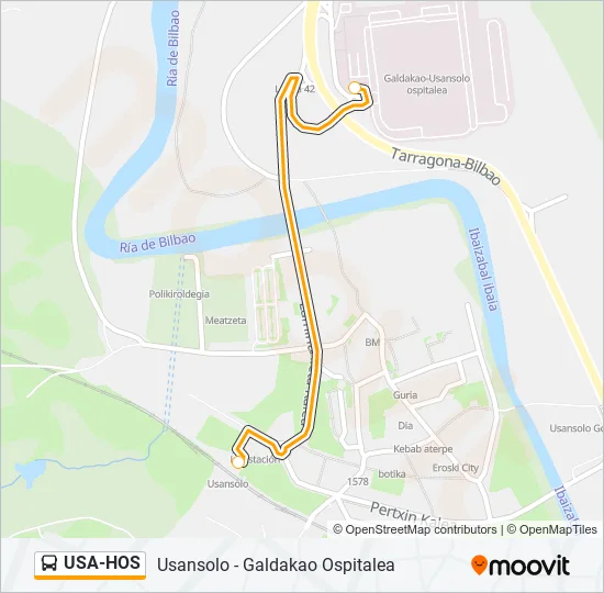 USA-HOS  Line Map