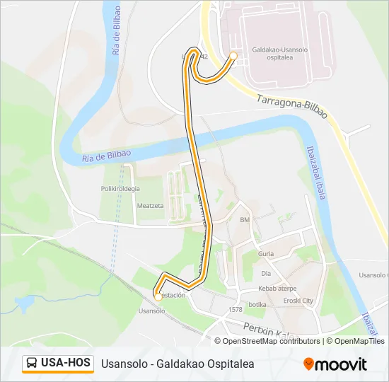 USA-HOS  Line Map