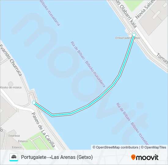 GASOLINO Ferry Line Map