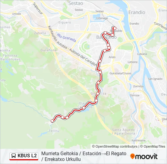 KBUS L2  Line Map