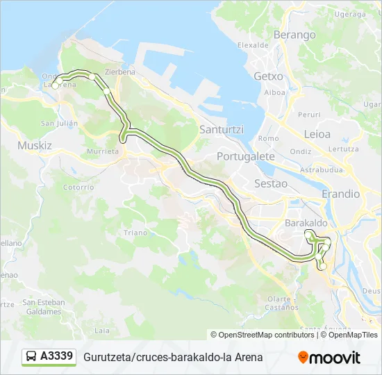 A3339 Bus Line Map
