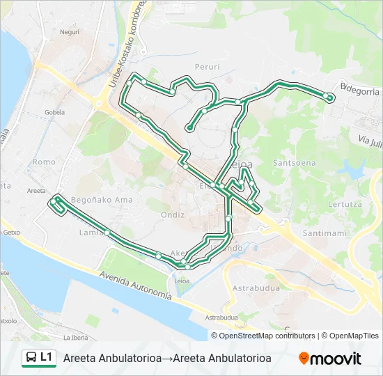 L1 Bus Line Map